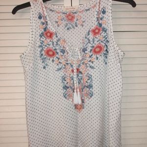 Embroidered floral blouse